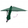 Parasolka ogrodowa Zielony 248 x 248 x 148 cm Poliester i Stal