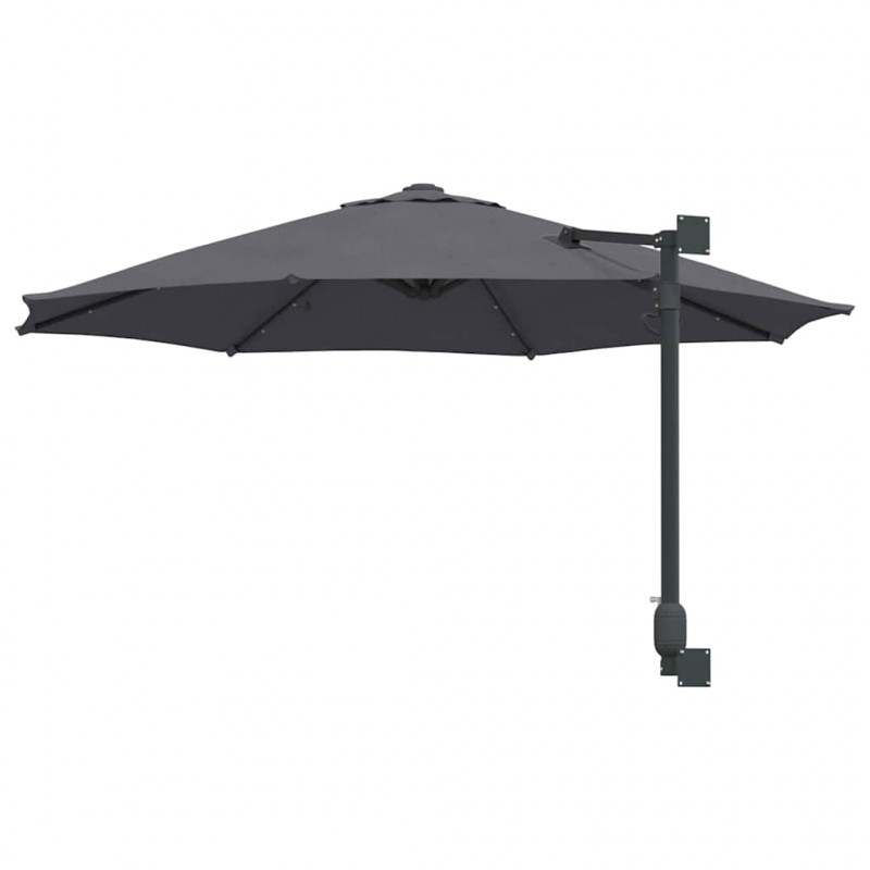Parasolka ogrodowa Antracyt 248 x 248 x 148 cm Poliester i Stal