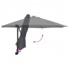 Parasolka ogrodowa Antracyt 248 x 248 x 148 cm Poliester i Stal