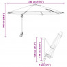 Parasolka ogrodowa Ze LED Lights Ciemnoszary 248 x 248 x 148 cm