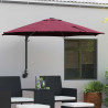 Parasolka ogrodowa Bordeaux Czerwony 248 x 248 x 148 cm