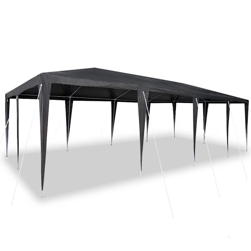 Namiot Imprezowy Antracyt 800 x 400 x 266 cm Polietylen i Stal