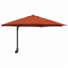 Parasolka ogrodowa terakota 248 x 248 x 148 cm Poliester i Stal