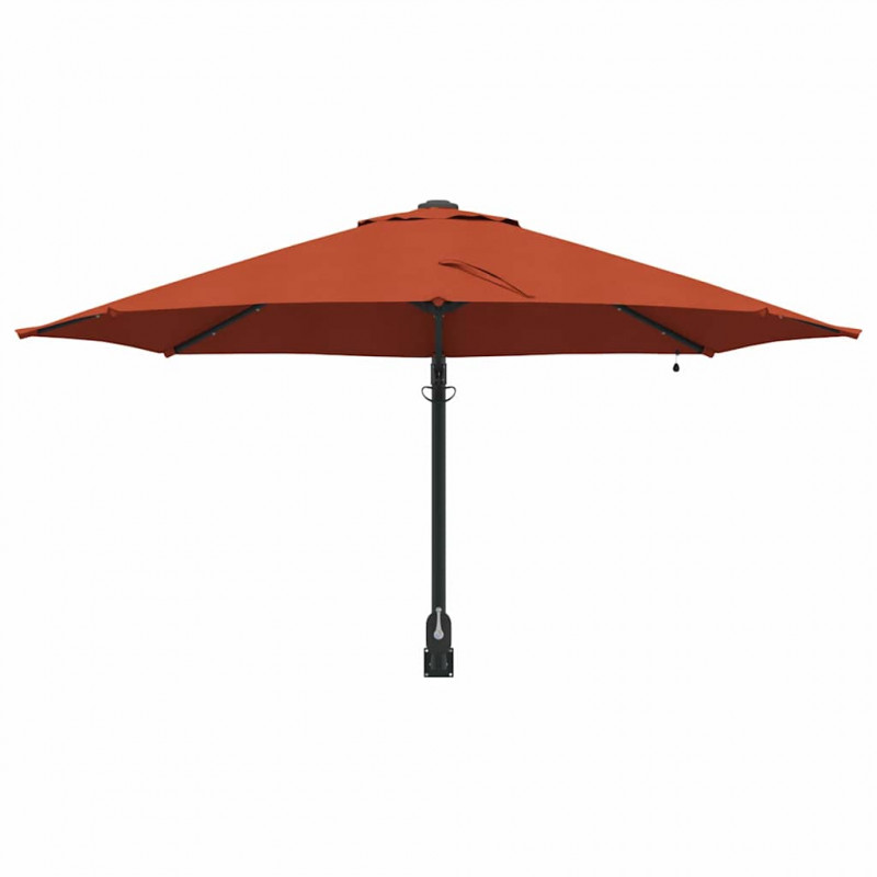 Parasolka ogrodowa terakota 248 x 248 x 148 cm Poliester i Stal