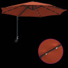 Parasolka ogrodowa terakota 248 x 248 x 148 cm Poliester i Stal