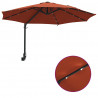 Parasolka ogrodowa terakota 248 x 248 x 148 cm Poliester i Stal