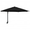 Parasolka ogrodowa Czarny 248 x 248 x 148 cm Poliester i Stal
