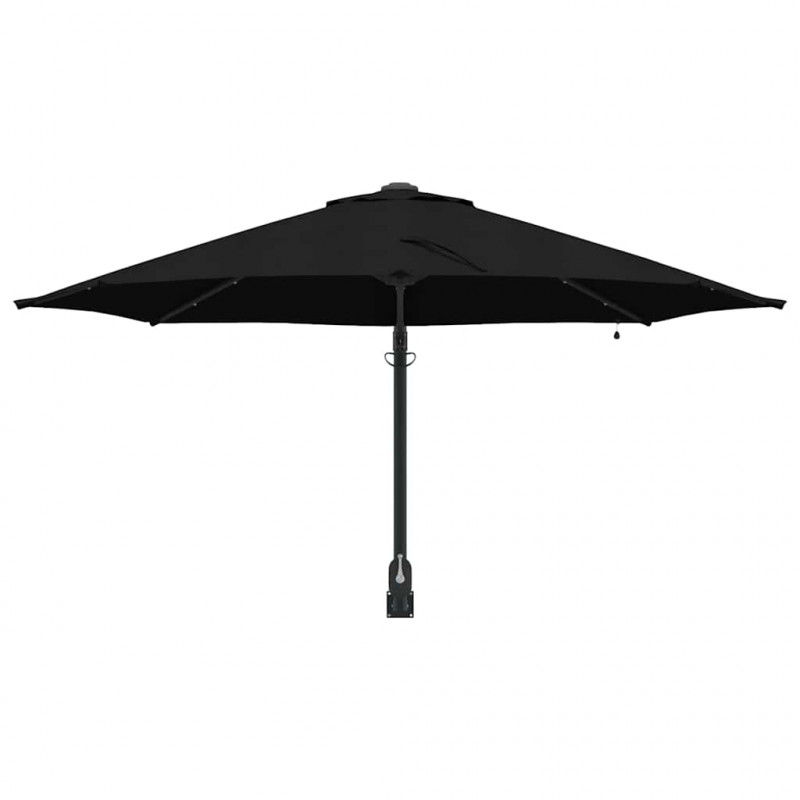 Parasolka ogrodowa Czarny 248 x 248 x 148 cm Poliester i Stal
