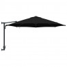 Parasolka ogrodowa Czarny 248 x 248 x 148 cm Poliester i Stal