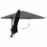Parasolka ogrodowa Czarny 248 x 248 x 148 cm Poliester i Stal