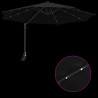 Parasolka ogrodowa Czarny 248 x 248 x 148 cm Poliester i Stal