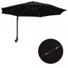 Parasolka ogrodowa Czarny 248 x 248 x 148 cm Poliester i Stal