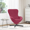 Fotel jajo Czerwone wino 63 x 73 x 90 cm Aksamit
