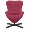 Fotel jajo Czerwone wino 63 x 73 x 90 cm Aksamit