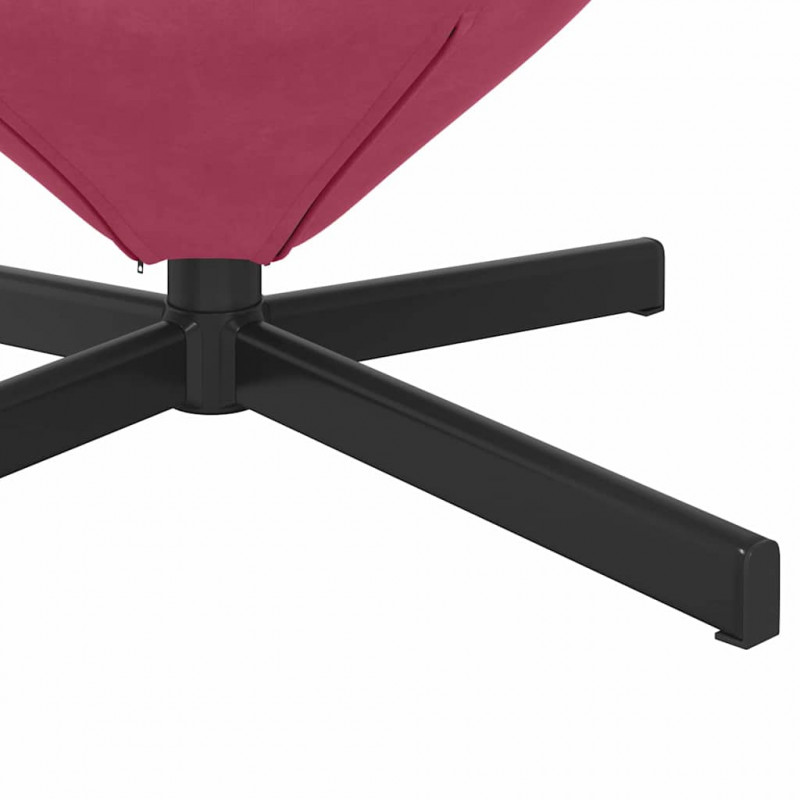 Fotel jajo Czerwone wino 63 x 73 x 90 cm Aksamit