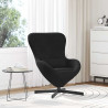 Fotel jajo Czarny 63 x 73 x 90 cm Aksamit