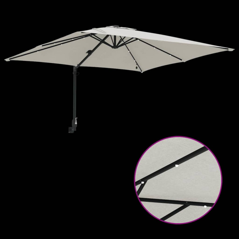 Parasolka ogrodowa piaskowy 248,5 x 247,5 x 160 cm