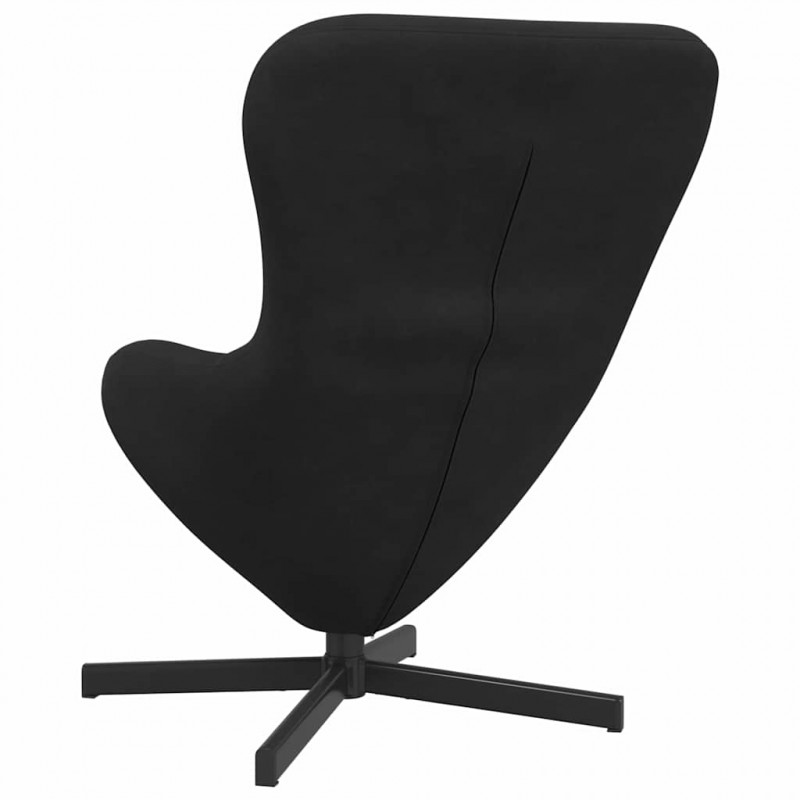 Fotel jajo Czarny 63 x 73 x 90 cm Aksamit