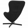 Fotel jajo Czarny 63 x 73 x 90 cm Aksamit