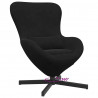 Fotel jajo Czarny 63 x 73 x 90 cm Aksamit
