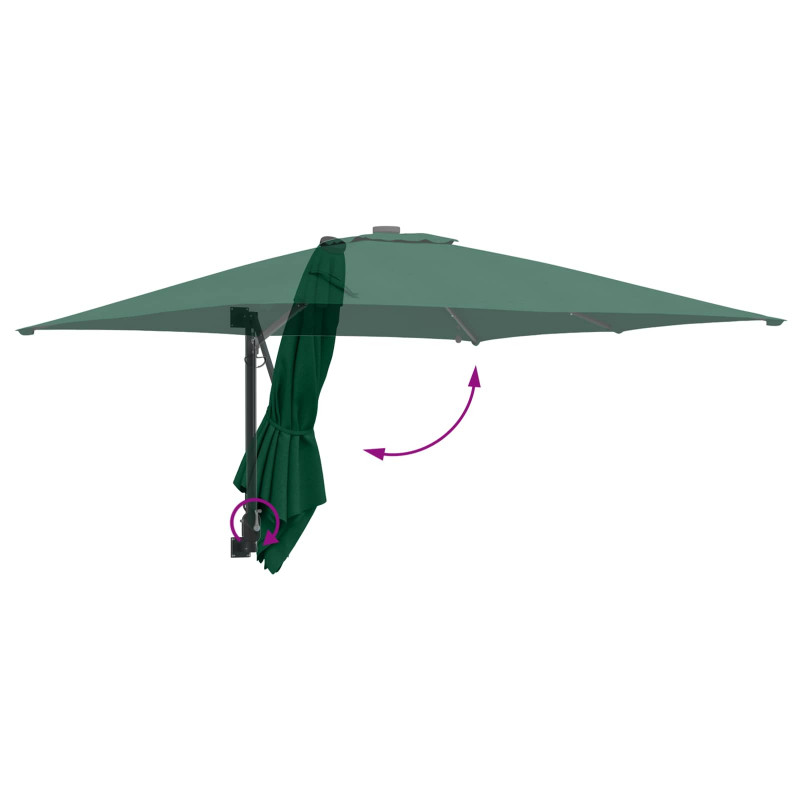 Parasolka ogrodowa Ze LED Lights Zielony 248,5 x 247,5 x 160 cm