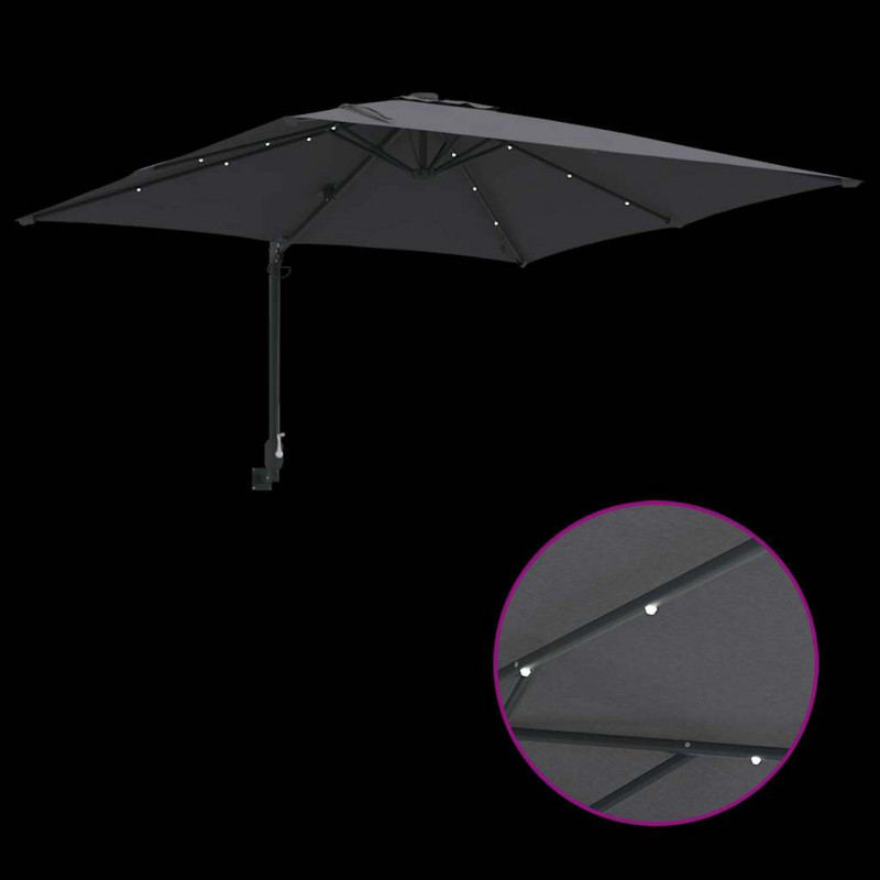 Parasolka ogrodowa Antracyt 248,5 x 247,5 x 160 cm