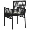Krzesło Ogrodowe 2 pcs Czarny 55 x 53 x 85 cm polirattan
