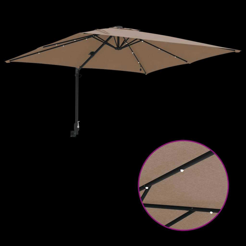 Parasolka ogrodowa Ciemnoszary 248,5 x 247,5 x 160 cm
