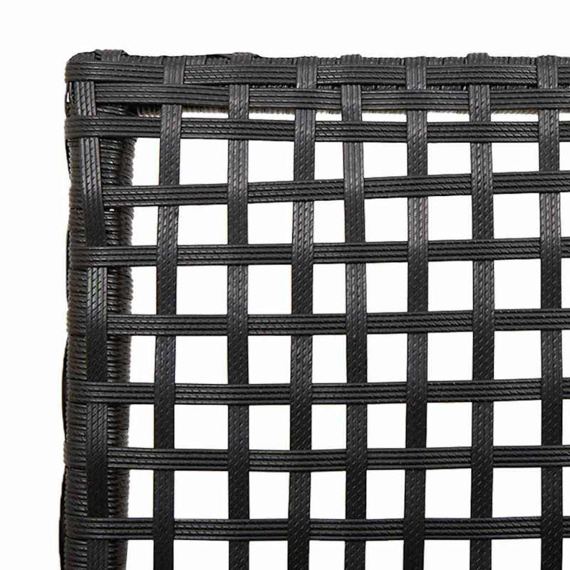 Krzesło Ogrodowe 2 pcs Czarny 55 x 53 x 85 cm polirattan