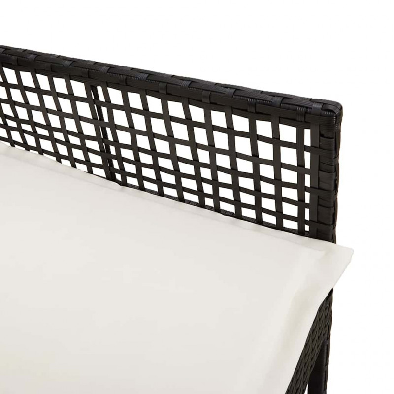 Krzesło Ogrodowe 2 pcs Czarny 55 x 53 x 85 cm polirattan