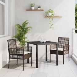 Krzesło Ogrodowe 2 pcs Brązowy 55 x 53 x 85 cm polirattan