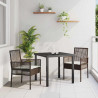 Krzesło Ogrodowe 2 pcs Brązowy 55 x 53 x 85 cm polirattan