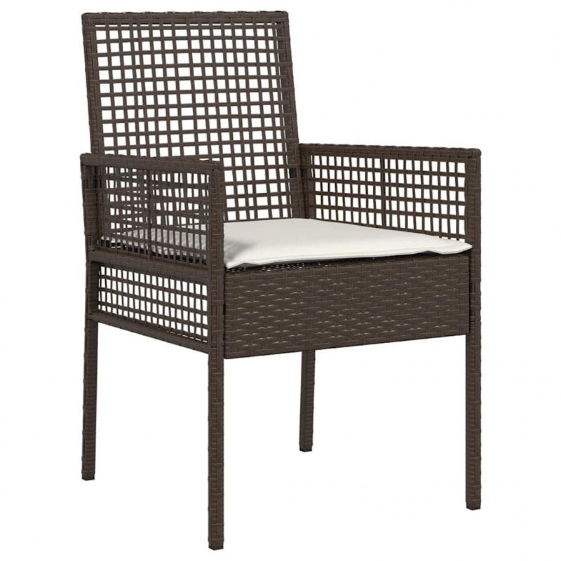Krzesło Ogrodowe 2 pcs Brązowy 55 x 53 x 85 cm polirattan