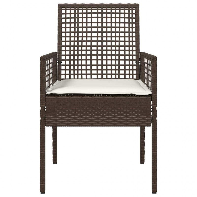 Krzesło Ogrodowe 2 pcs Brązowy 55 x 53 x 85 cm polirattan