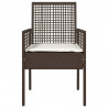 Krzesło Ogrodowe 2 pcs Brązowy 55 x 53 x 85 cm polirattan