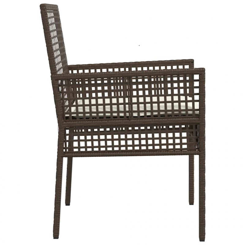 Krzesło Ogrodowe 2 pcs Brązowy 55 x 53 x 85 cm polirattan