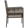 Krzesło Ogrodowe 2 pcs Brązowy 55 x 53 x 85 cm polirattan