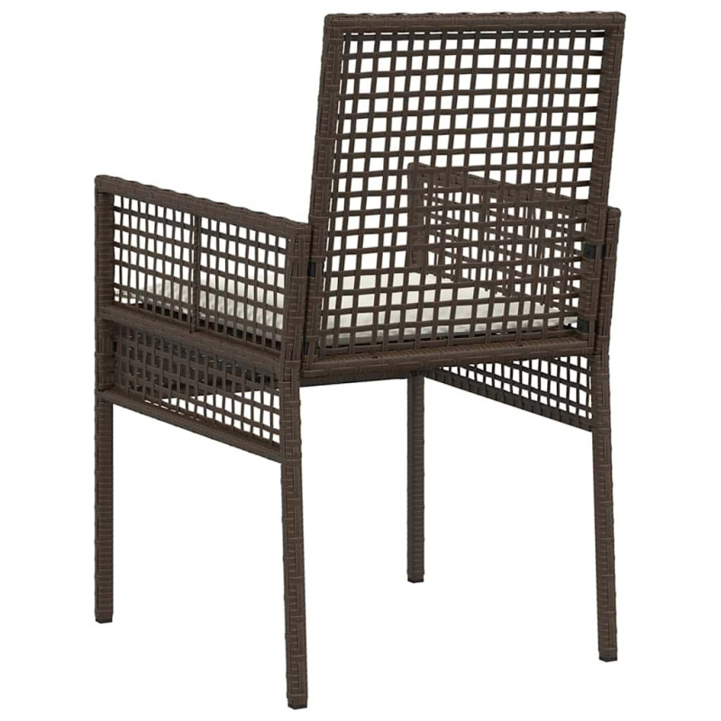 Krzesło Ogrodowe 2 pcs Brązowy 55 x 53 x 85 cm polirattan