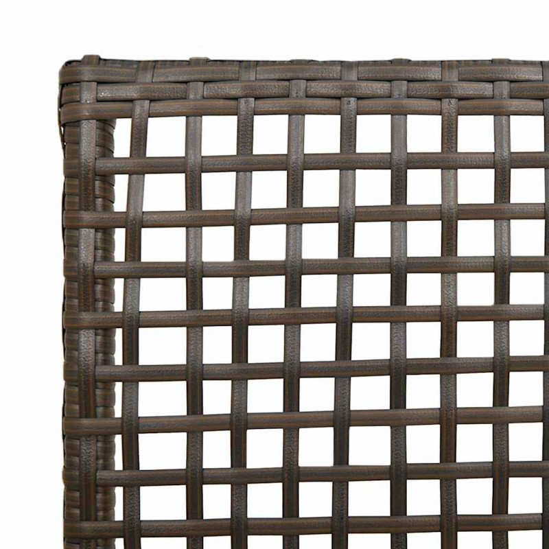 Krzesło Ogrodowe 2 pcs Brązowy 55 x 53 x 85 cm polirattan