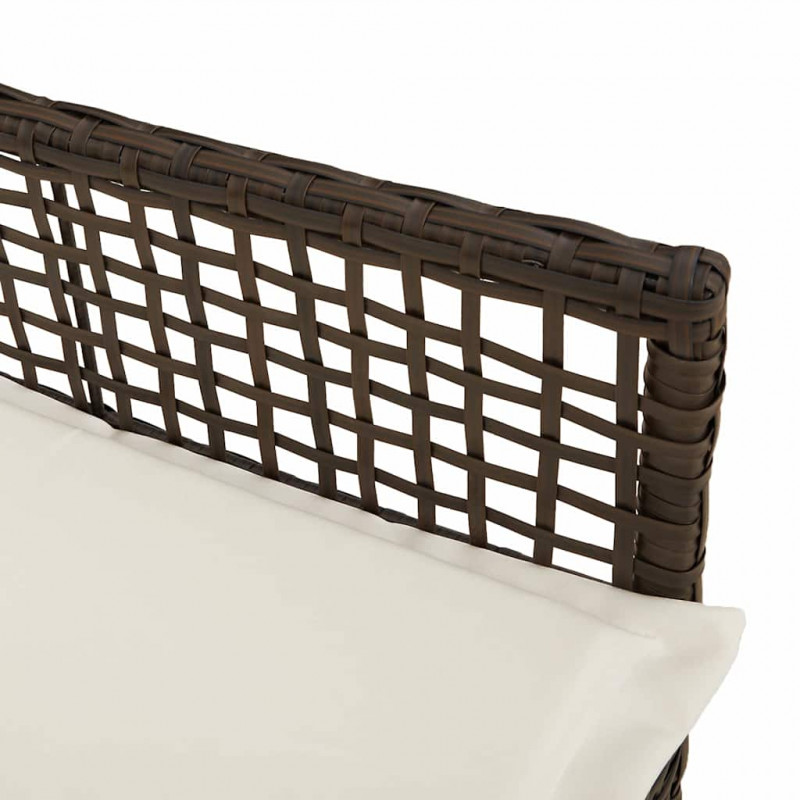 Krzesło Ogrodowe 2 pcs Brązowy 55 x 53 x 85 cm polirattan