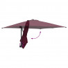 Parasolka ogrodowa Bordeaux Czerwony 248,5 x 247,5 x 160 cm