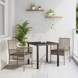 Krzesło Ogrodowe 2 pcs Szary 55 x 53 x 85 cm polirattan