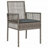Krzesło Ogrodowe 2 pcs Szary 55 x 53 x 85 cm polirattan