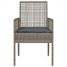 Krzesło Ogrodowe 2 pcs Szary 55 x 53 x 85 cm polirattan