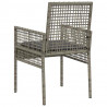 Krzesło Ogrodowe 2 pcs Szary 55 x 53 x 85 cm polirattan
