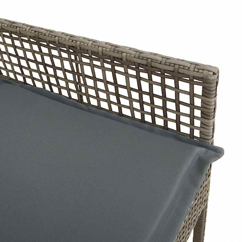 Krzesło Ogrodowe 2 pcs Szary 55 x 53 x 85 cm polirattan