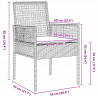 Krzesło Ogrodowe 2 pcs Szary 55 x 53 x 85 cm polirattan