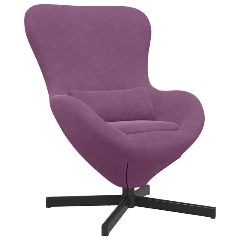 Fotel jajo Fioletowy 63 x 73 x 90 cm Aksamit