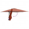 Parasolka ogrodowa terakota 248,5 x 247,5 x 160 cm