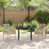 Krzesło Ogrodowe 2 pcs Beżowy 55 x 53 x 85 cm polirattan